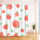 East Urban Home Peach Shower Curtain For Bathromm Cute Fresh Fruits